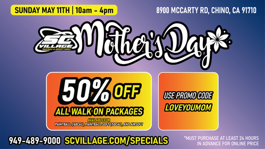 Mother's Day Walk On Special - May 11th