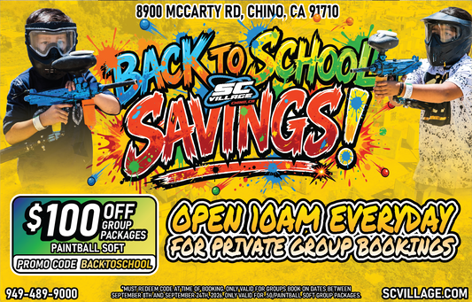 Back to School Group Special September 8th-24th, 2026