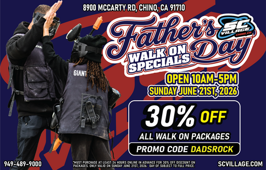 Father's Day Walk On Special - June 21st, 2026