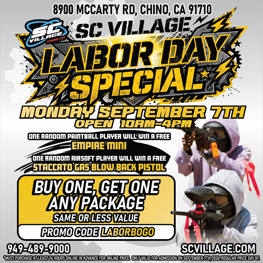 Labor Day BOGO Special September 7th, 2026