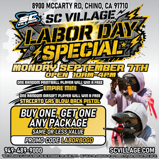 Labor Day BOGO Special September 7th, 2026