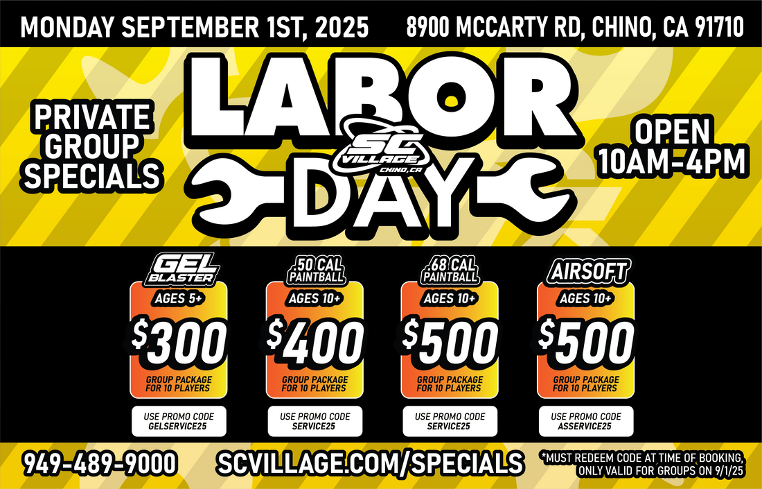 Labor Day Private Group Specials - September 1st