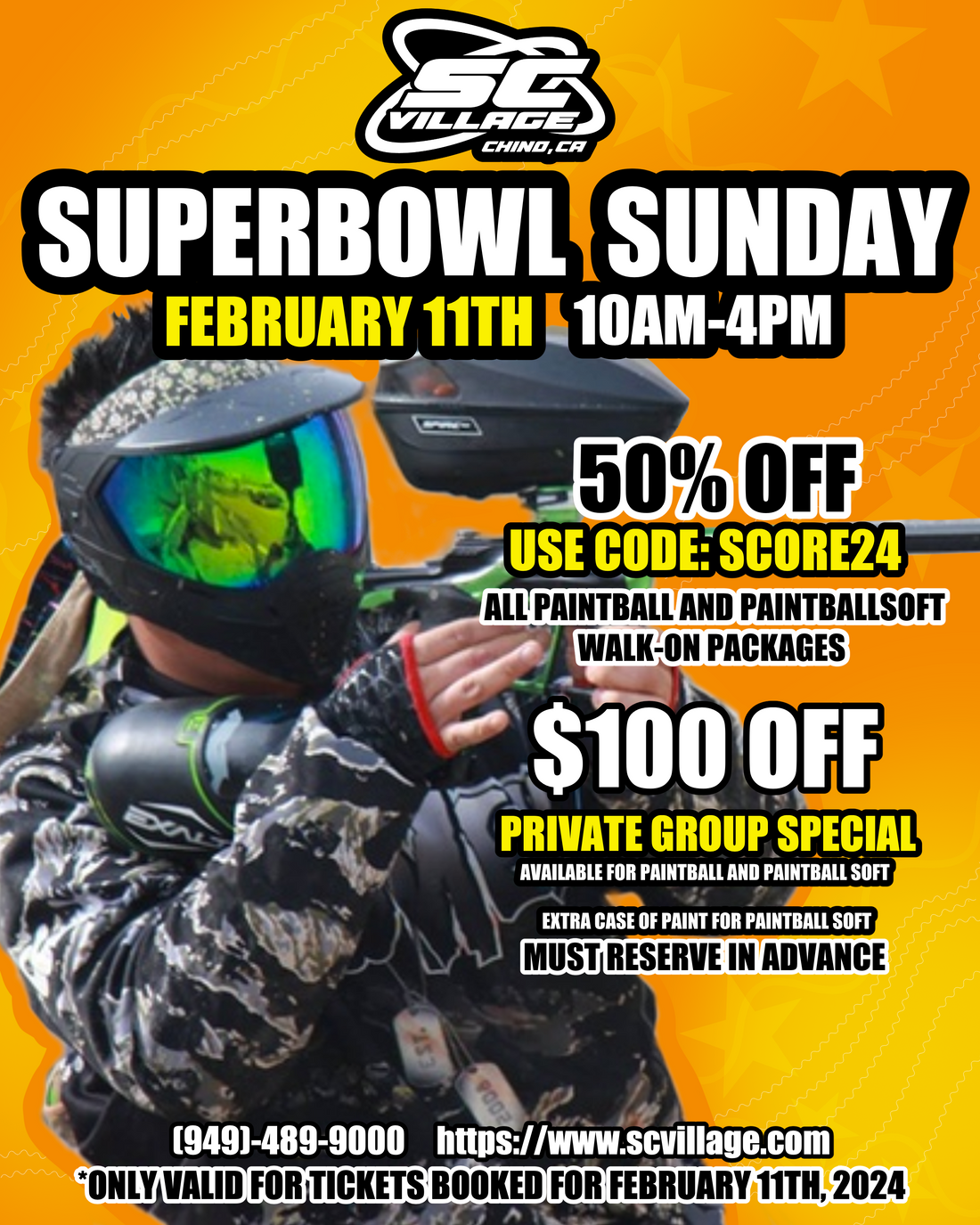 February 11 - Superbowl Sunday