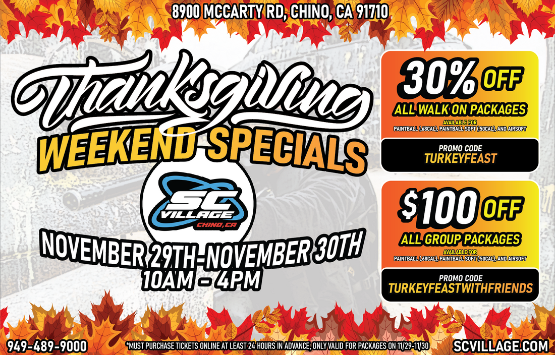 Thanksgiving Weekend Special - Nov 29th-30th