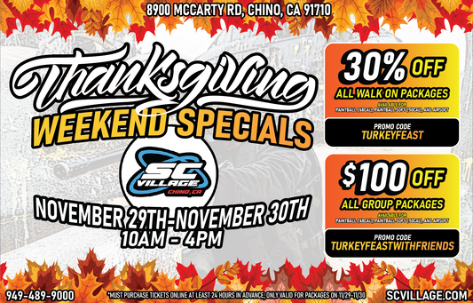 Thanksgiving Weekend Special - Nov 29th-30th