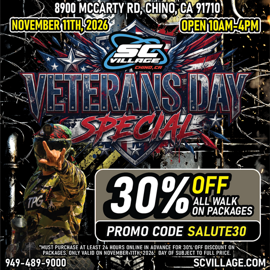 Veterans Day Walk-On Special - November 11th, 2026