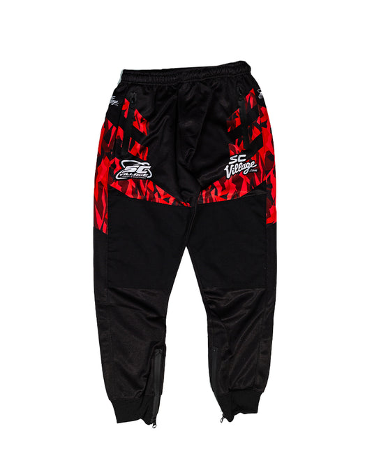 SC VILLAGE White Red Cut Joggers